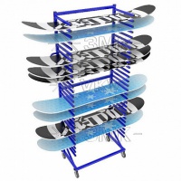 стеллаж для сноубордов змк стандарт на 76 шт, двухсторонний
