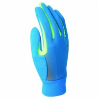 перчатки для бега nike men's tech thermal running gloves blue hero/volt