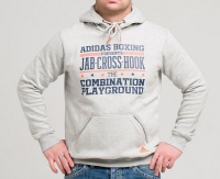 толстовка с капюшоном adidas graphic hoody slogan boxing серая adissh01