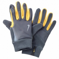 перчатки для бега nike men's tech thermal running gloves dark grey/laser orange