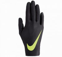 перчатки nike pro warm womens liner gloves женские, флис (007) черн/желт.